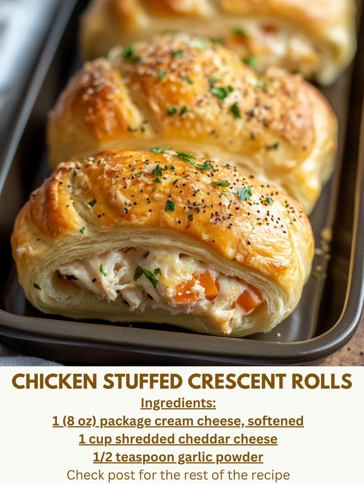 Baked Chicken Stuffed Crescent Rolls – Infloin Recipes