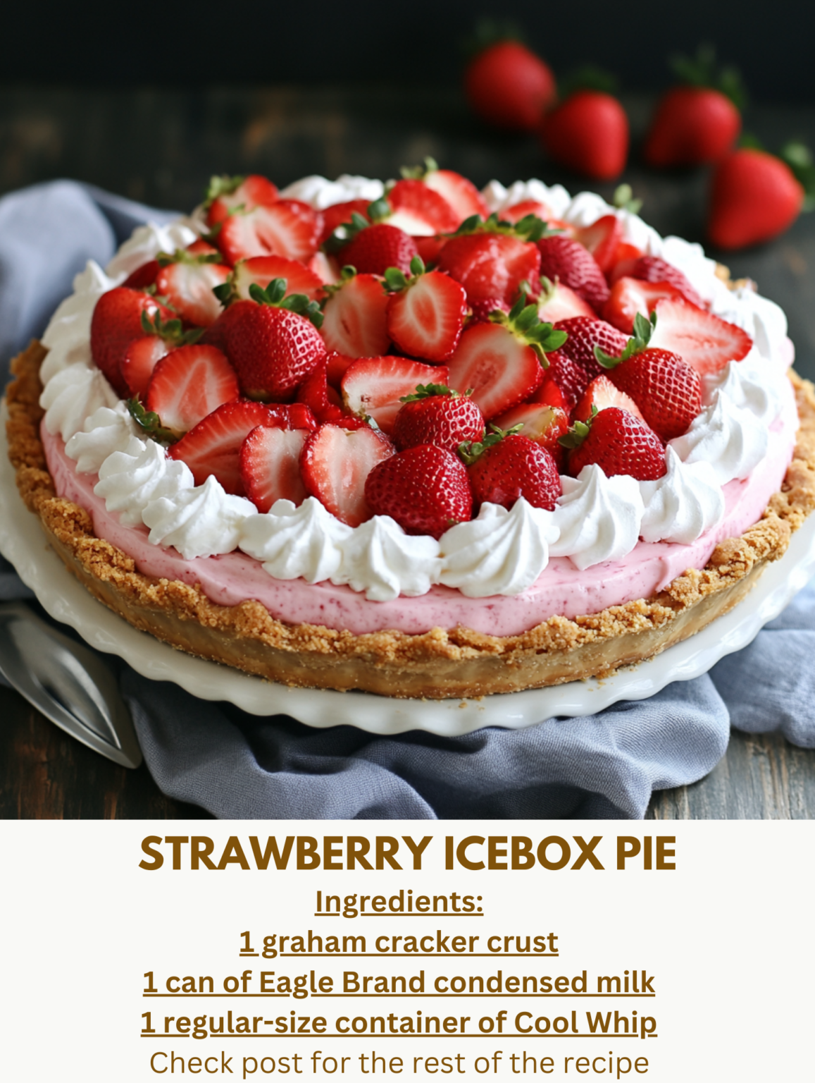 Strawberry Icebox Pie Infloin Recipes