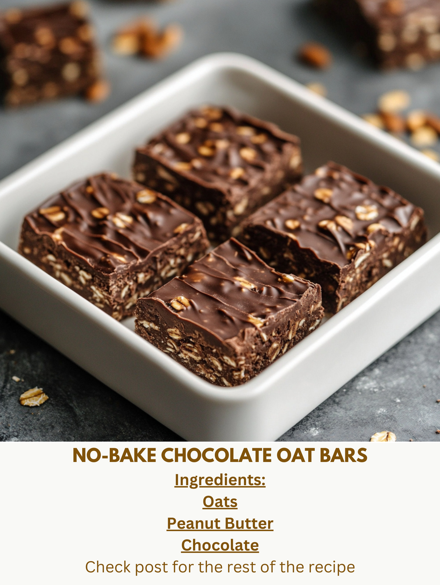 No-Bake Chocolate Oat Bars