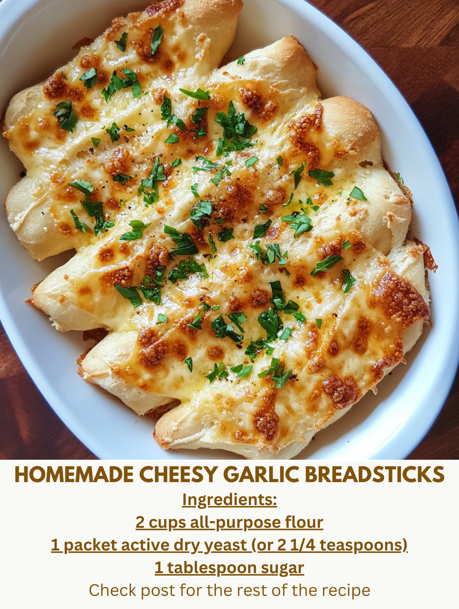 Homemade Cheesy Garlic Breadsticks


