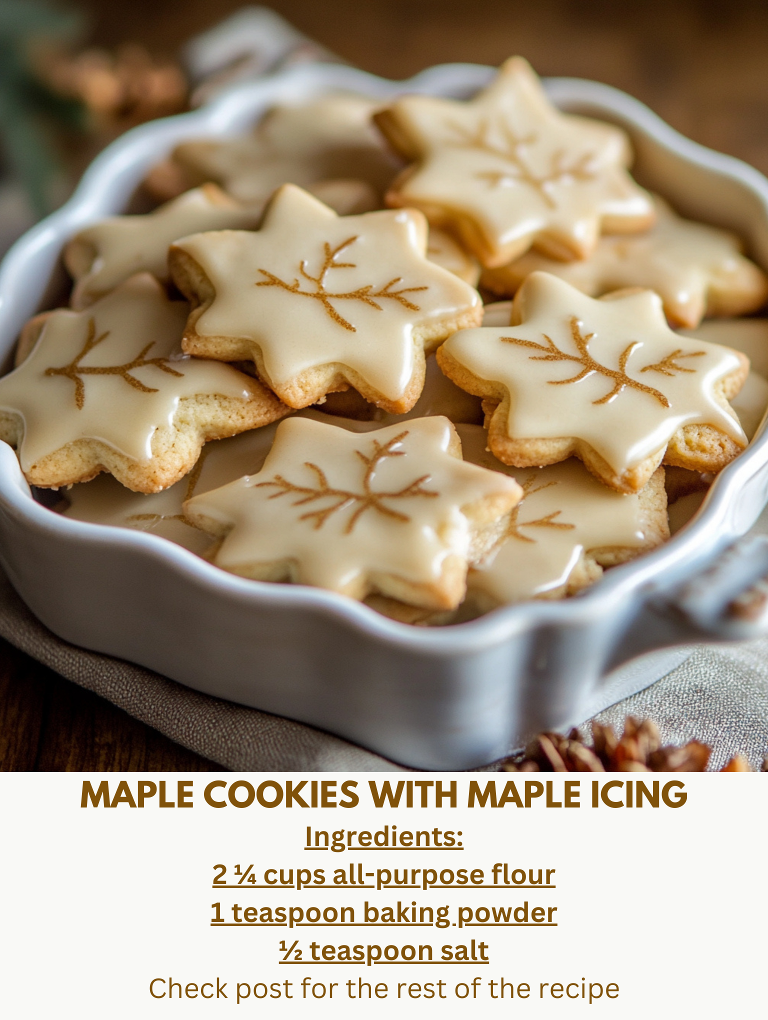 Maple Cookies with Maple Icing