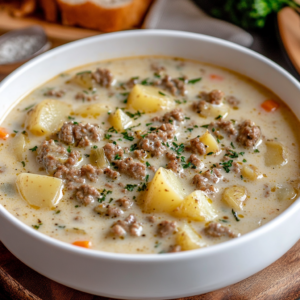 Creamy Potato & Hamburger Soup