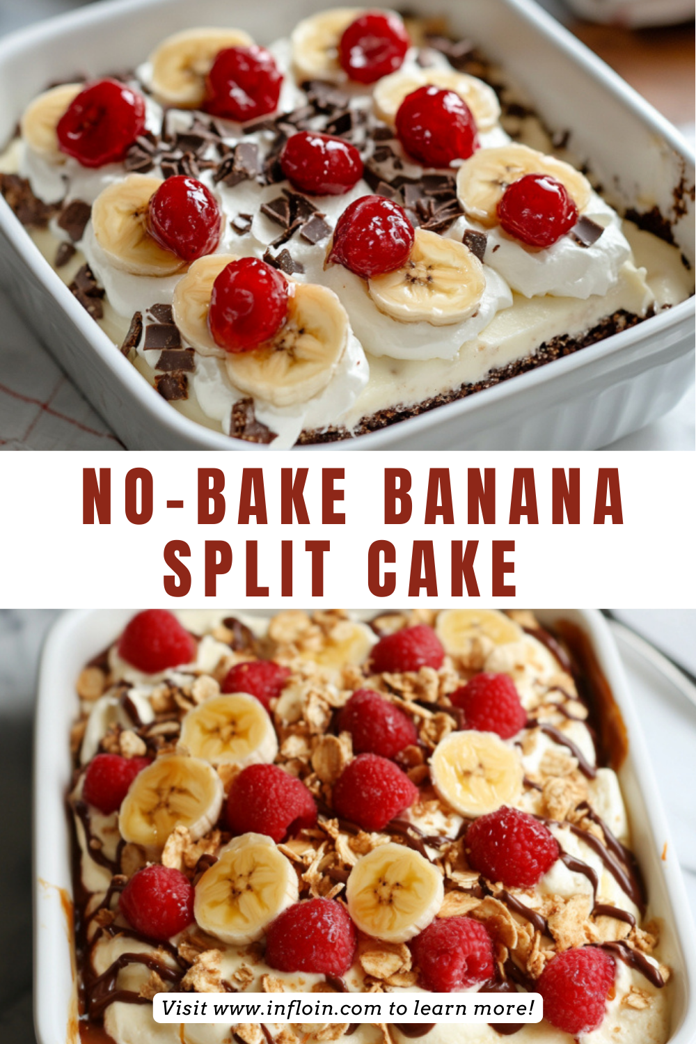 No-Bake Banana Split Cake