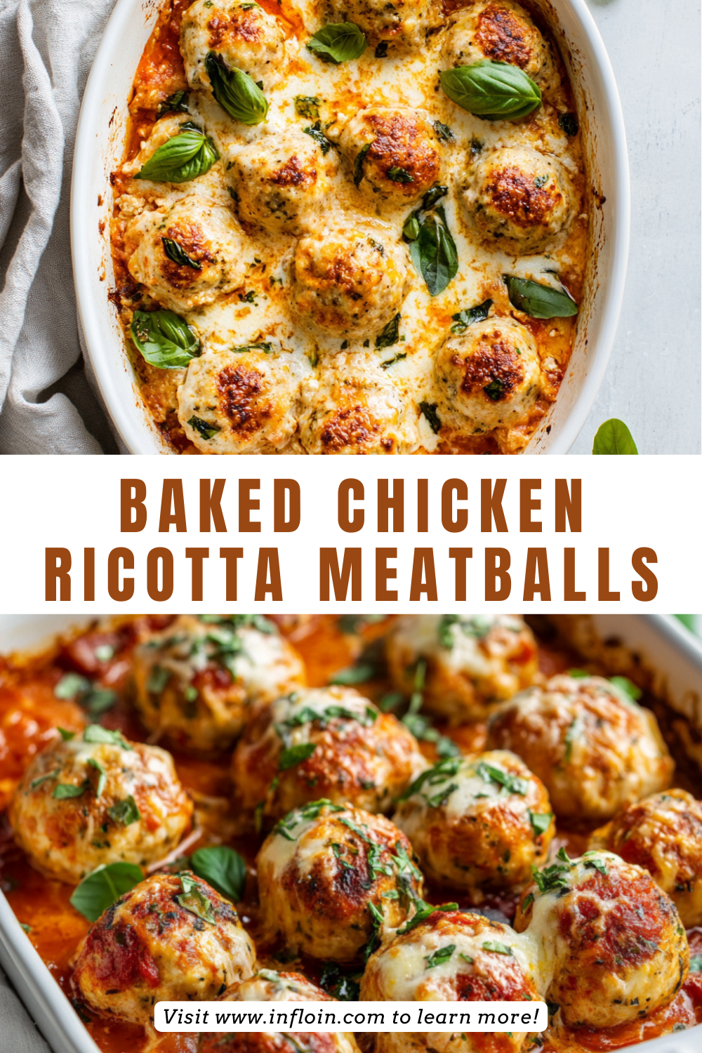 Baked Chicken Ricotta Meatballs