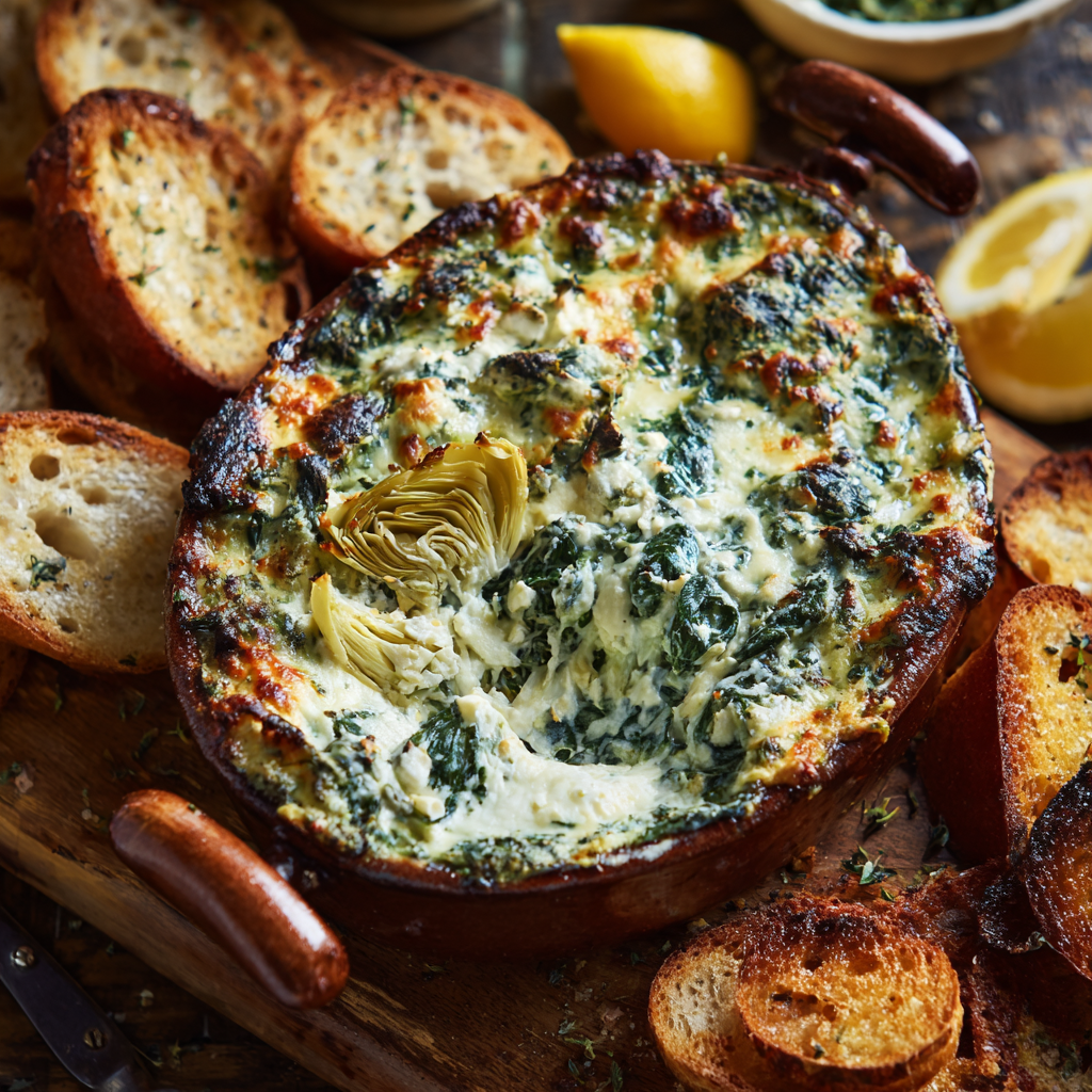 Super Bowl Spinach Artichoke Dip