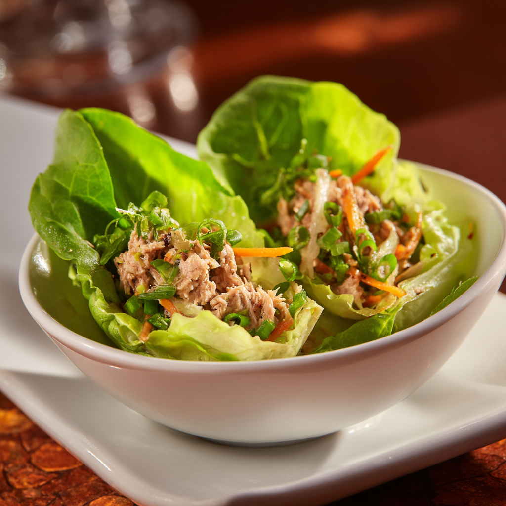 High Protein Tuna Lettuce Wraps