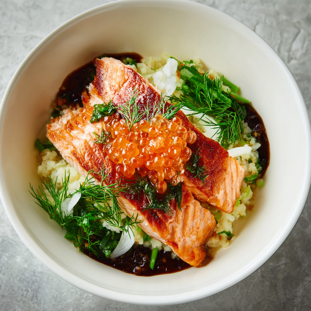 Healthy Salmon Bowl for Winter