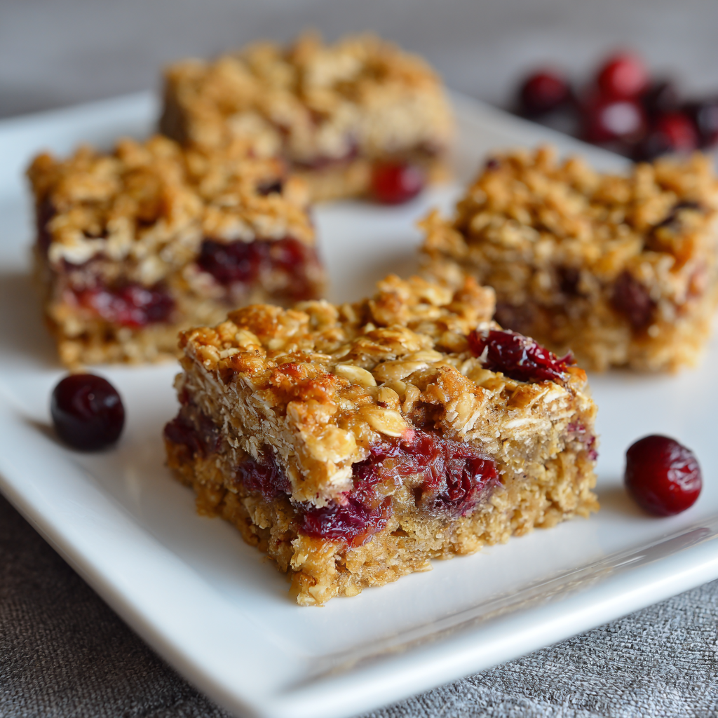 Healthy Cranberry Oatmeal Bars