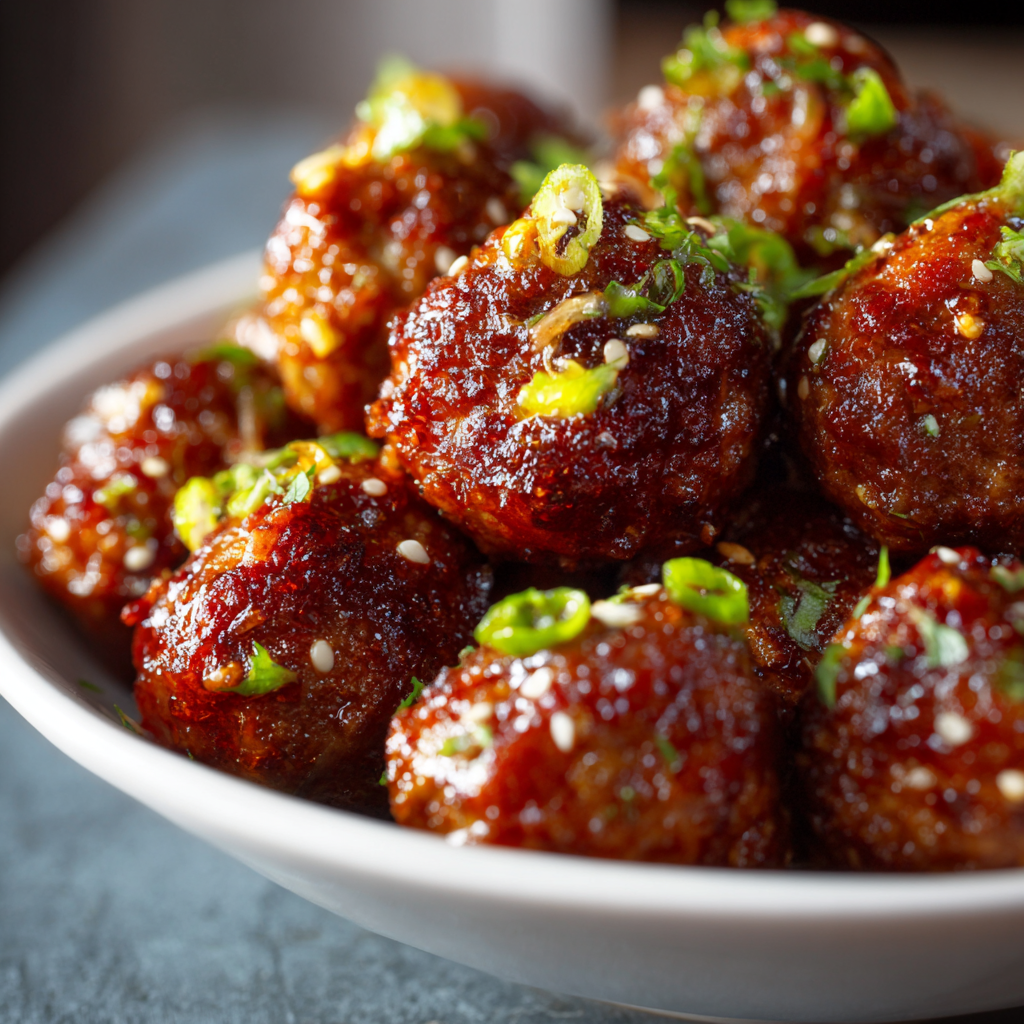Super Bowl Honey Garlic Meatballs