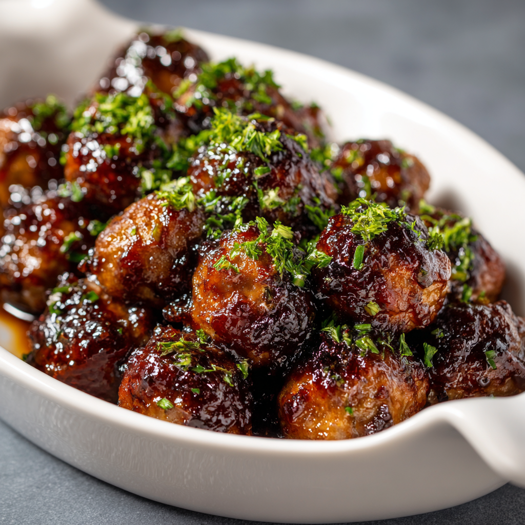 Super Bowl Honey Garlic Meatballs