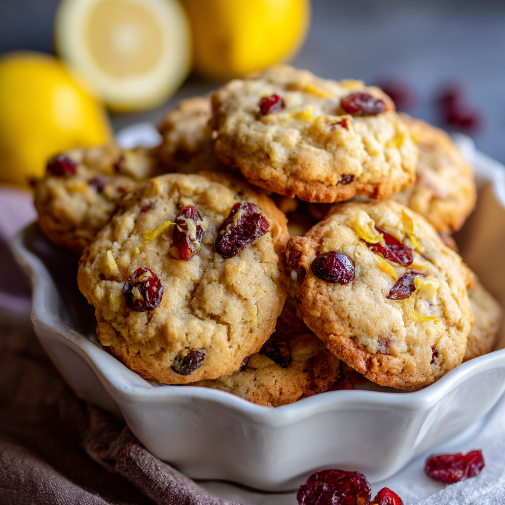 Easy Cranberry Lemon Cookies Recipe