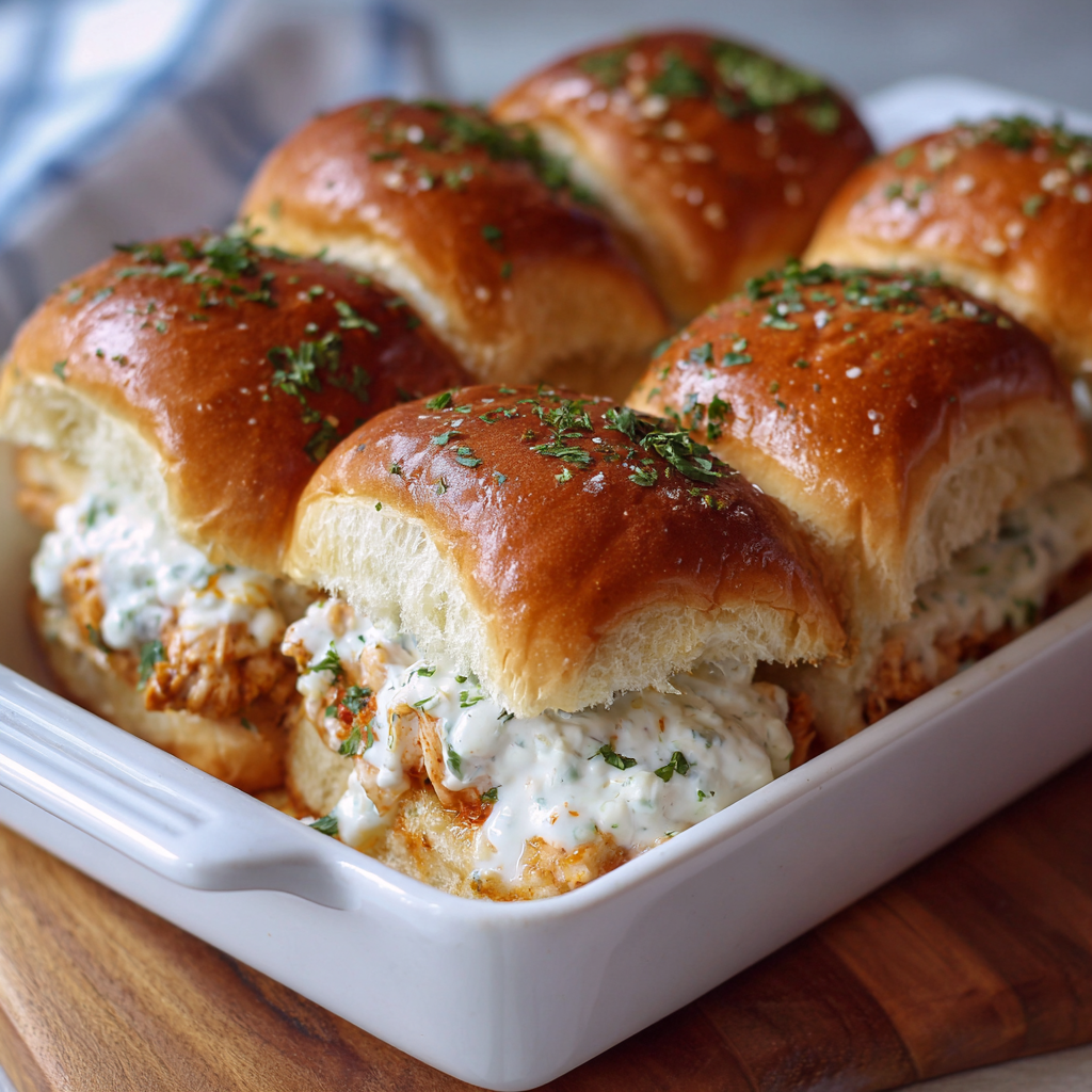 Game Day Creamy Ranch Chicken Sliders