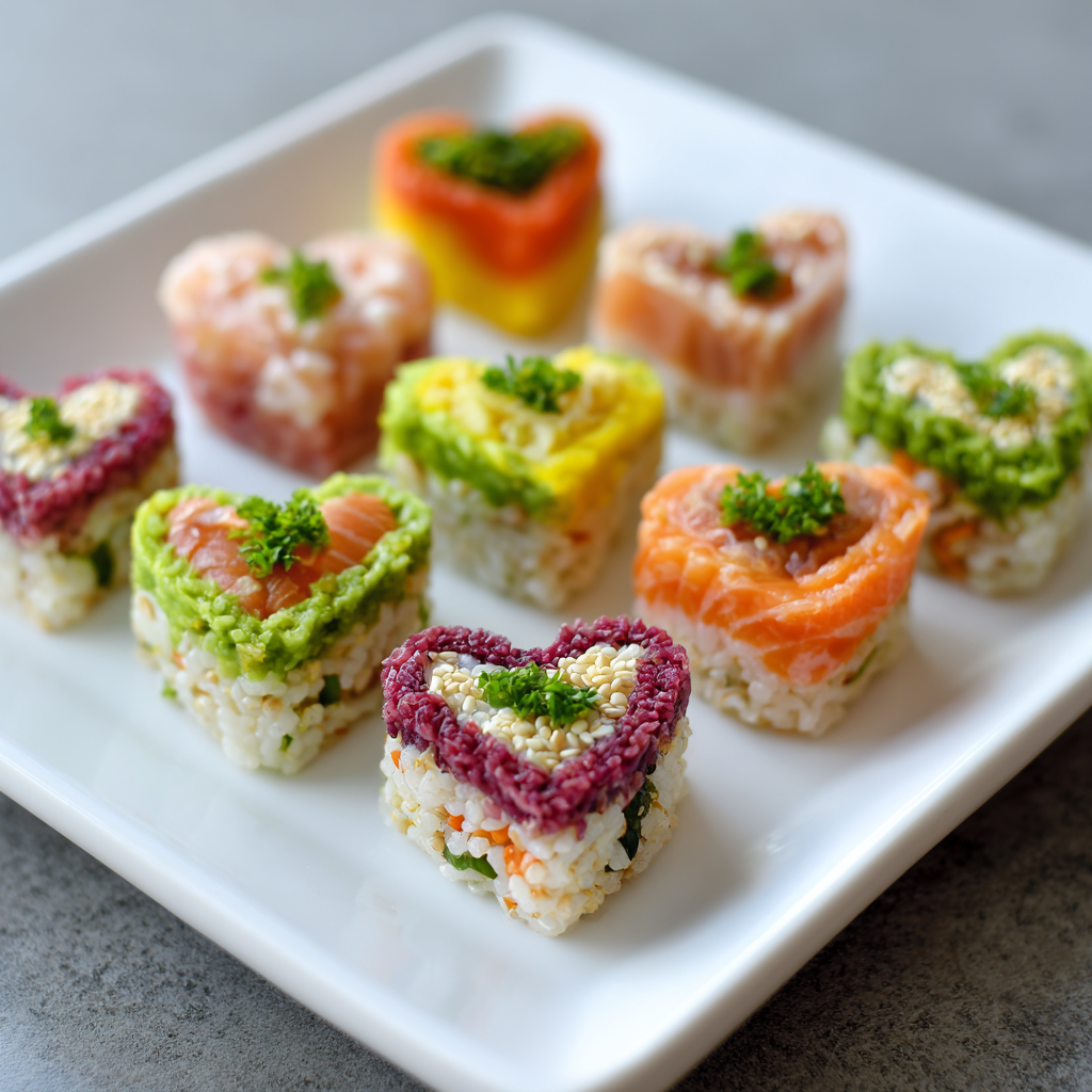 Heart Shaped Sushi Bites Recipe
