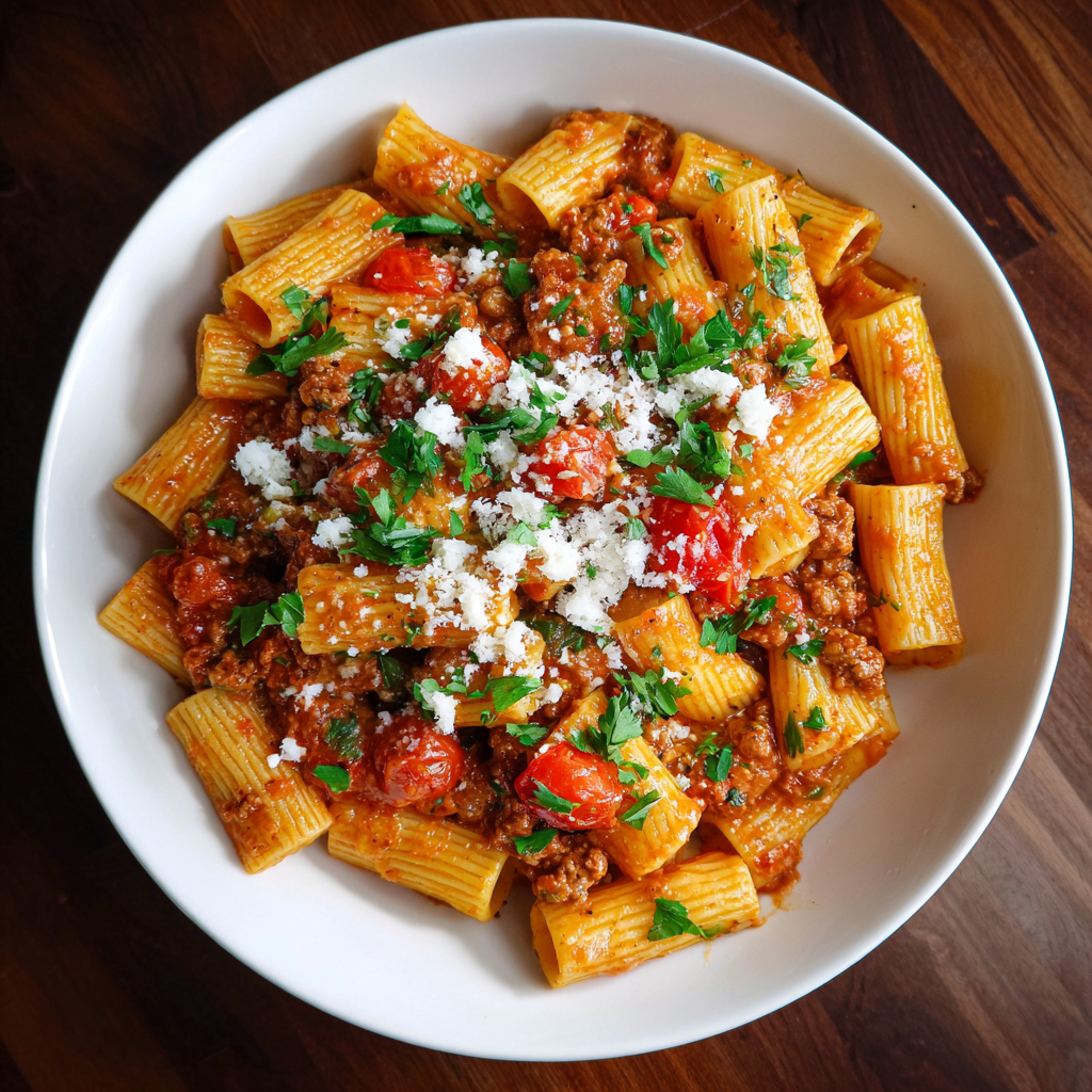 Spicy Rigatoni Pasta Recipe for Valentine's Day