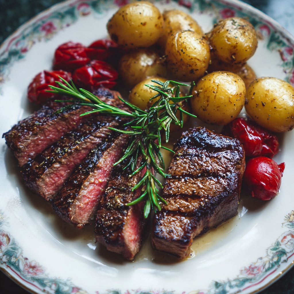 Valentine's Steak and Potatoes for Two