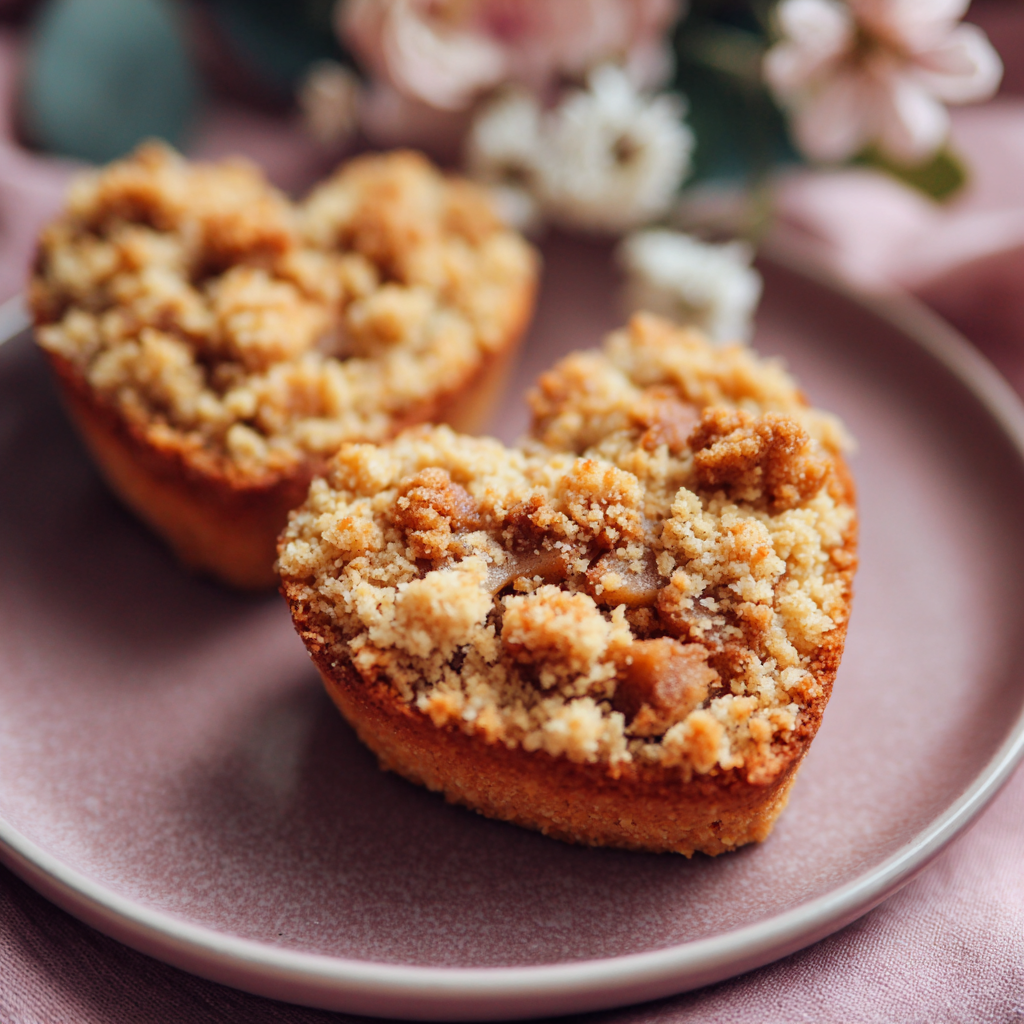 Heart Shaped Apple Crumble Minis Recipe
