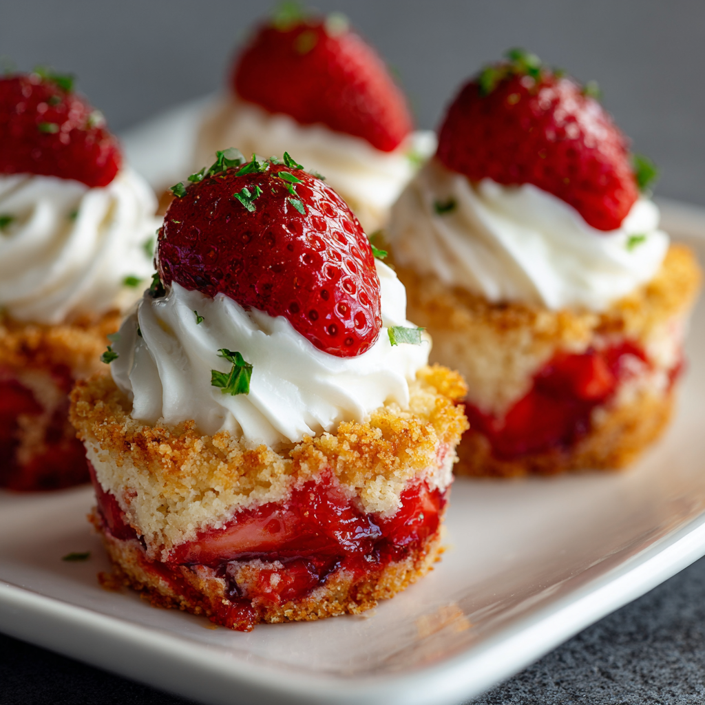 Valentine's Strawberry Shortcake Cups Recipe