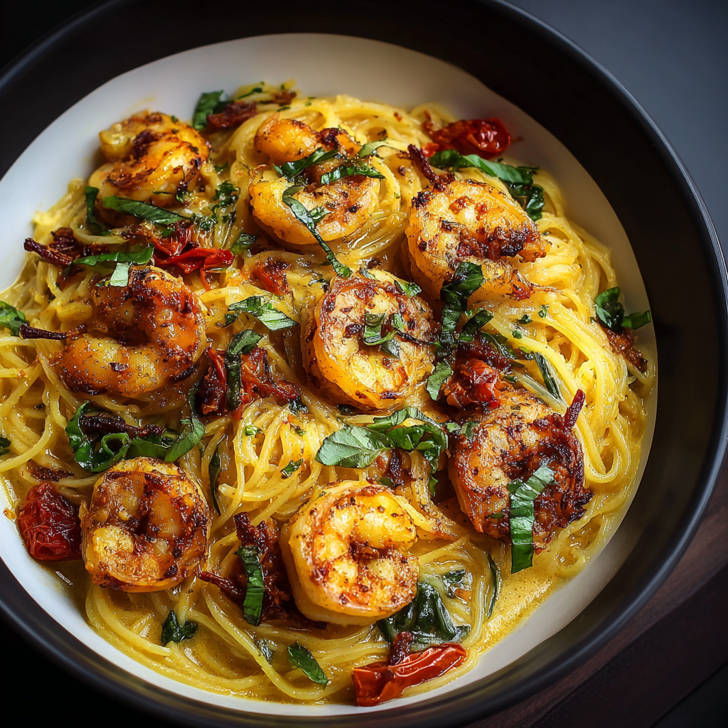 Valentine's Spicy Shrimp Pasta Recipe