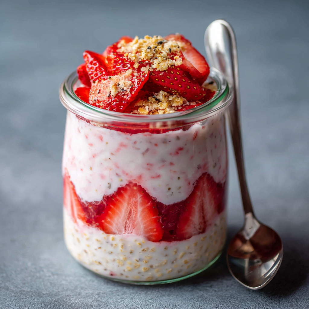 Strawberry Cheesecake Overnight Oats