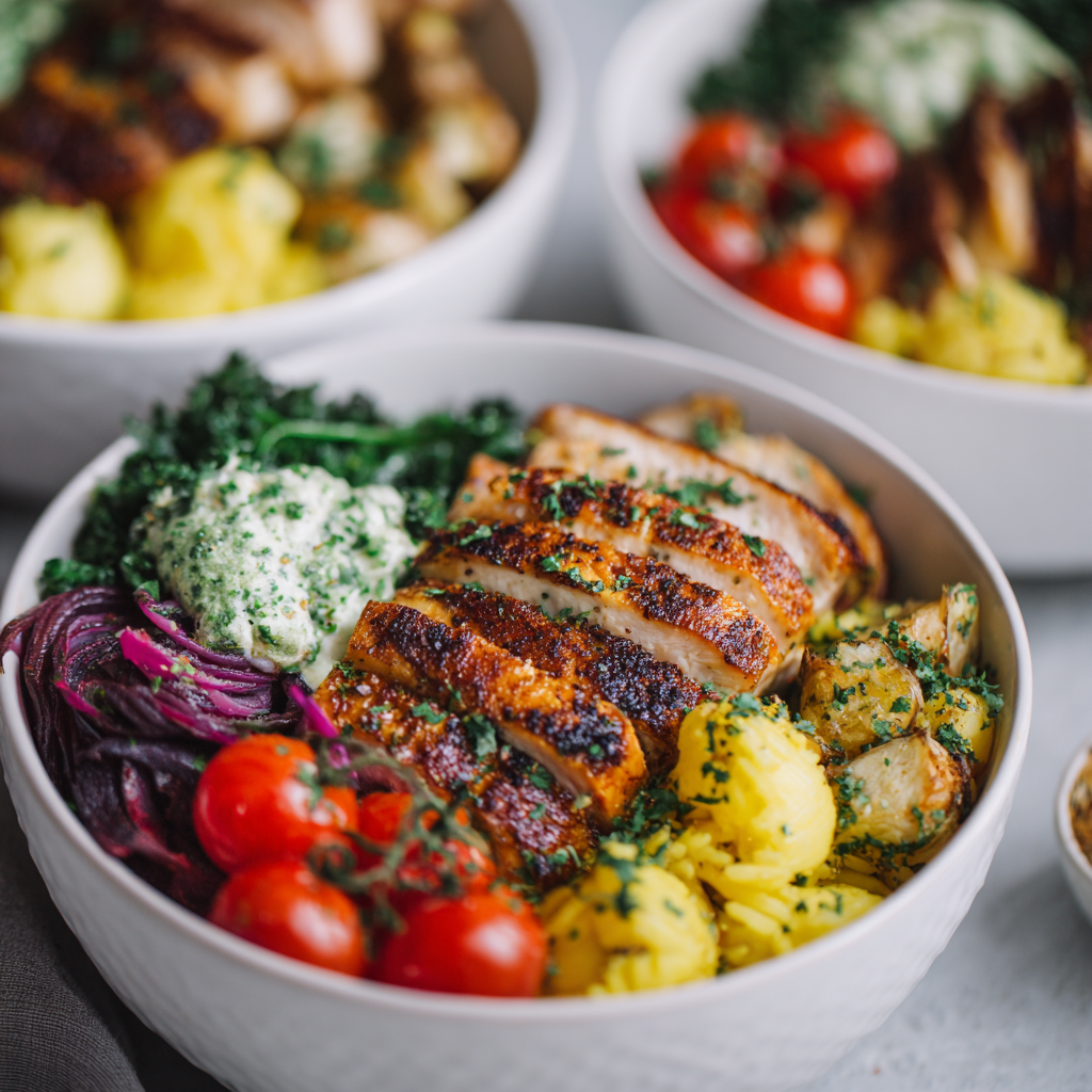 New Year Healthy Chicken Meal Prep Bowls