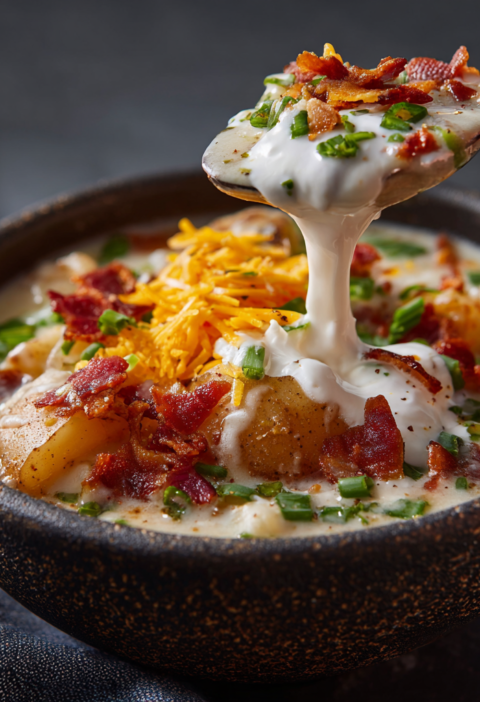Winter Loaded Baked Potato Soup Recipe