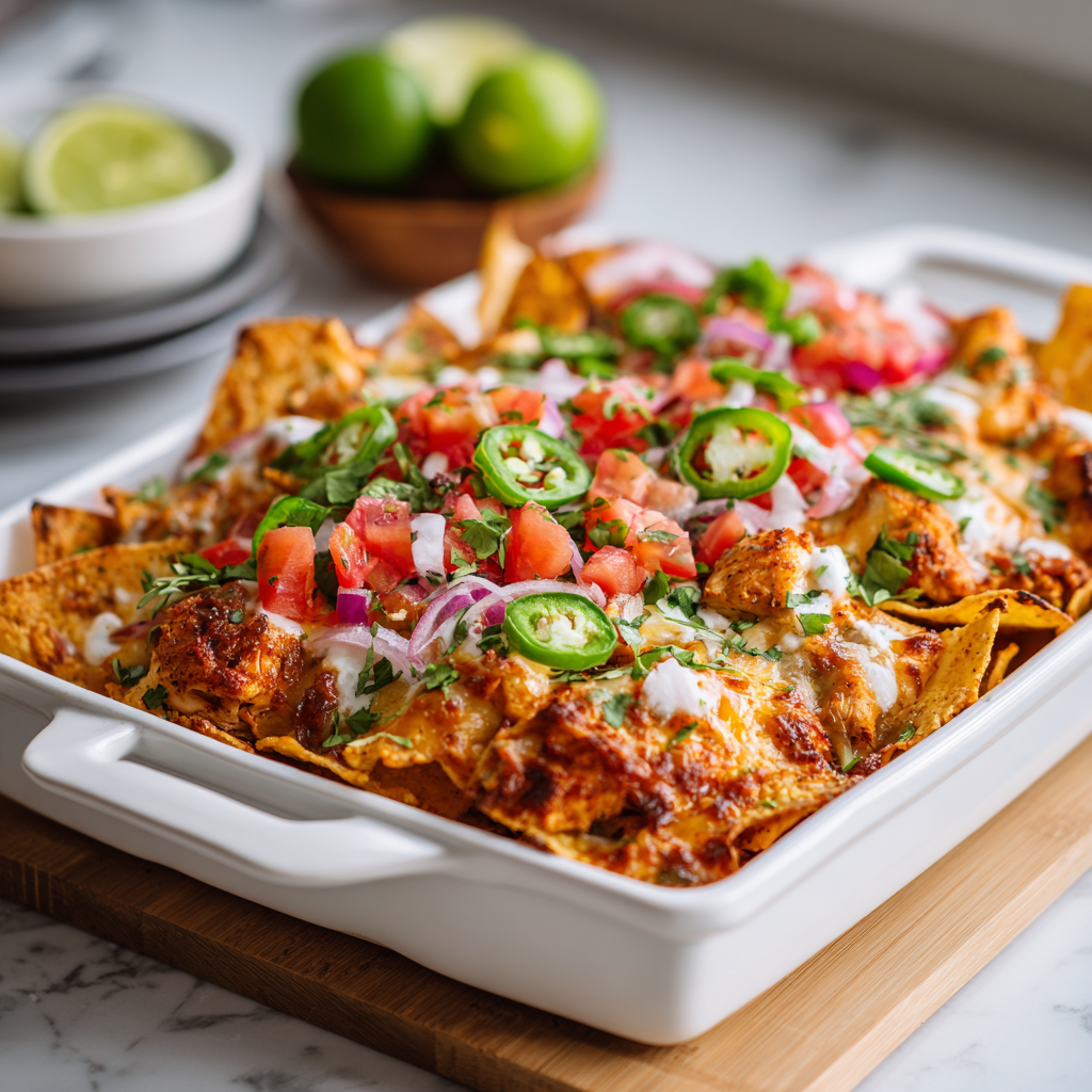 Game Day Sheet Pan Nachos with Chicken