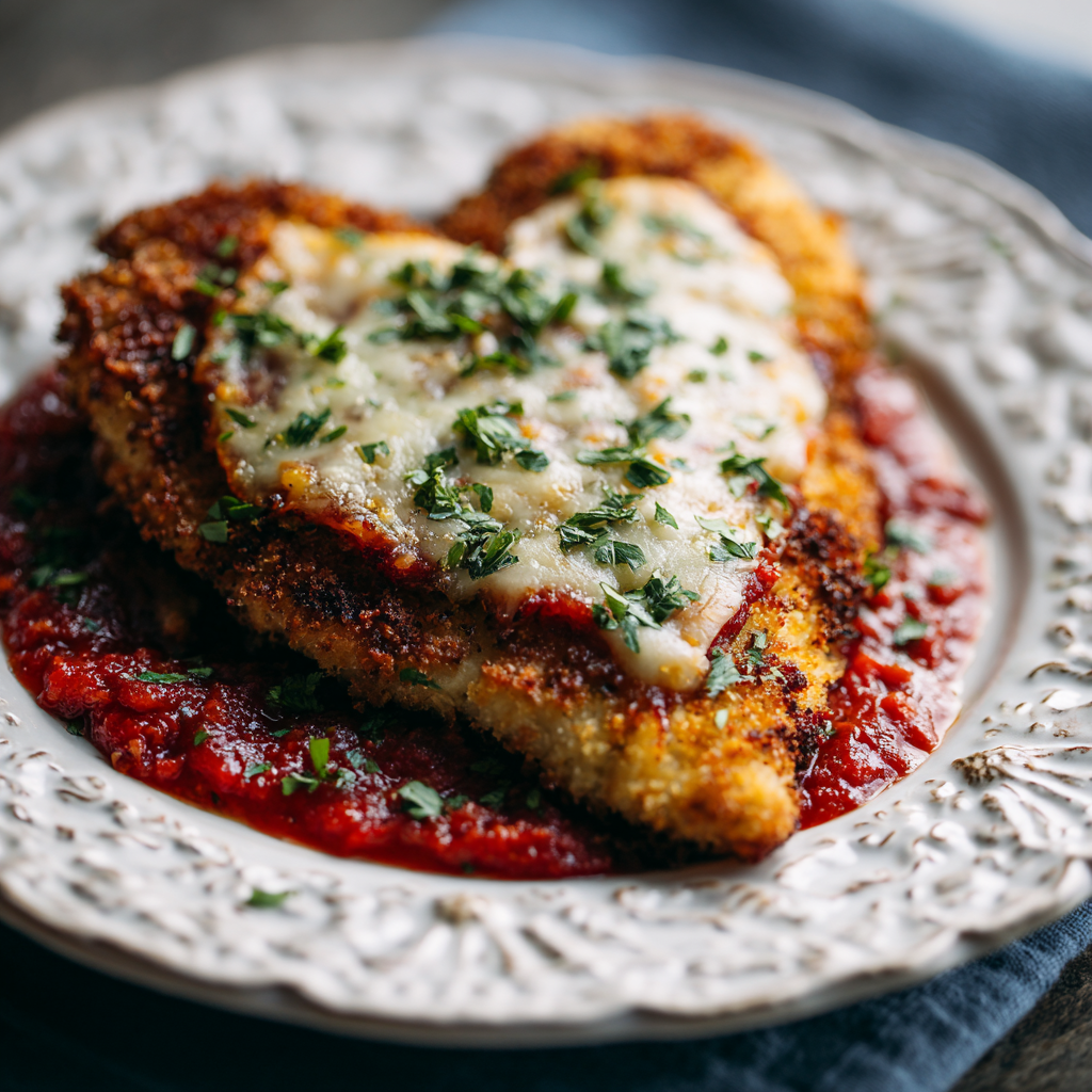 Heart Shaped Chicken Parmesan Recipe