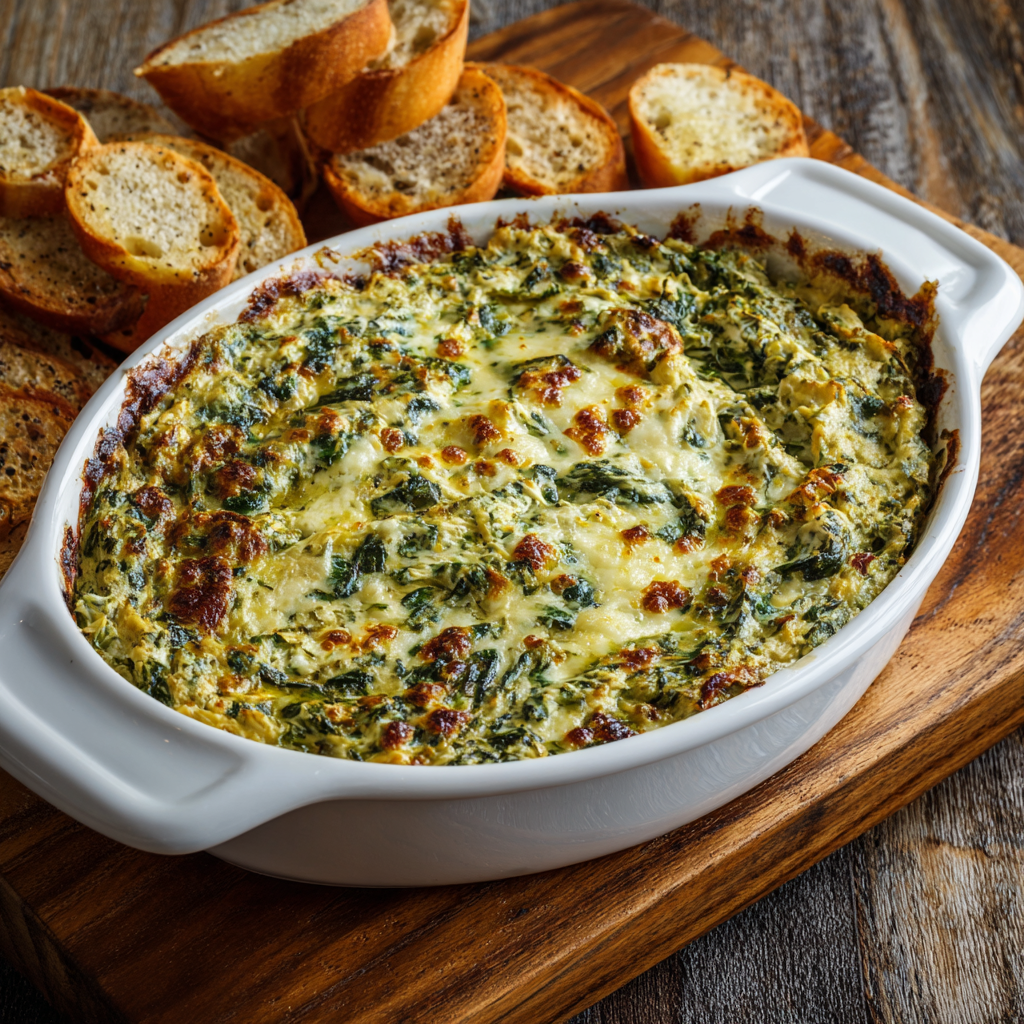 Super Bowl Spinach Artichoke Dip Recipe