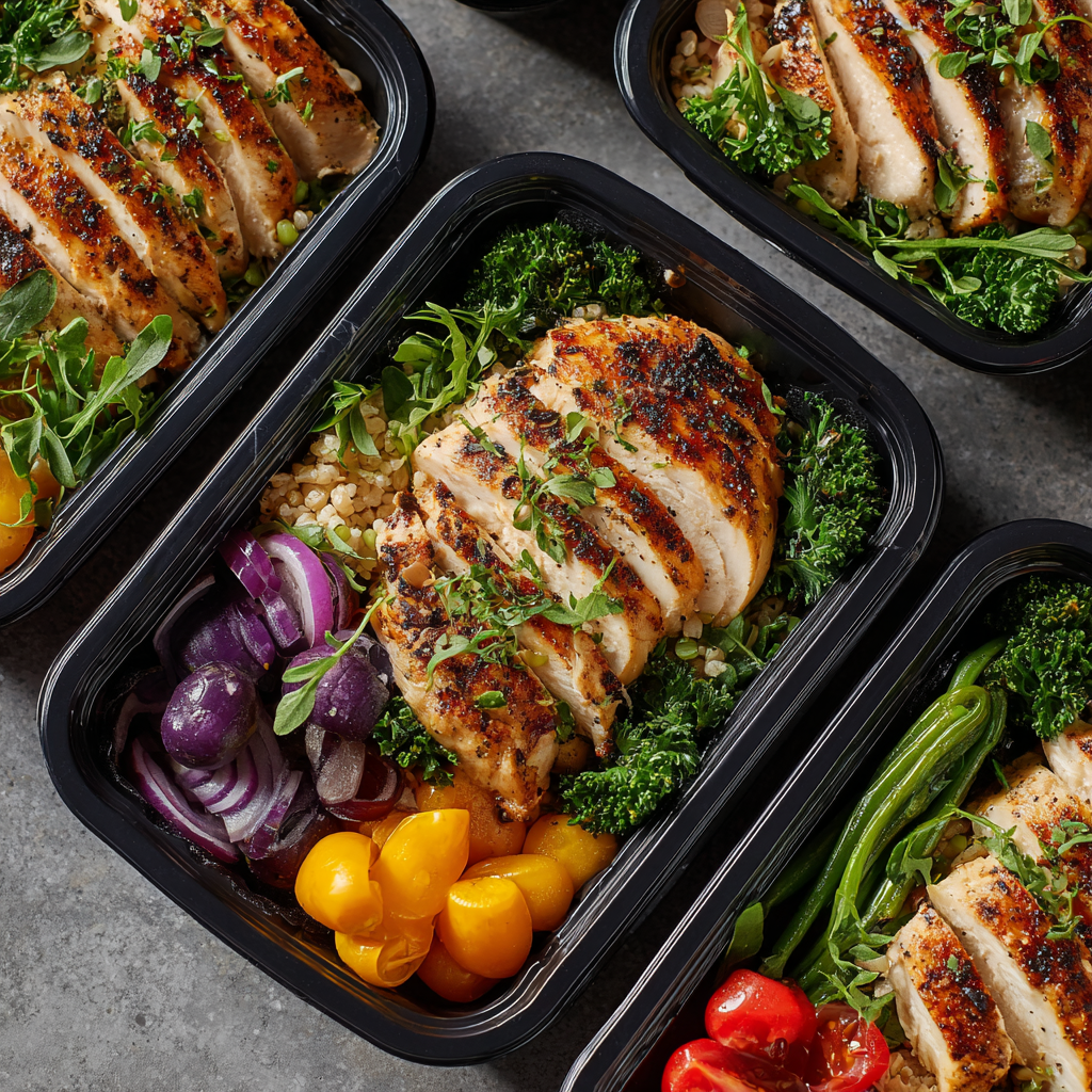 New Year Healthy Chicken Meal Prep Bowls