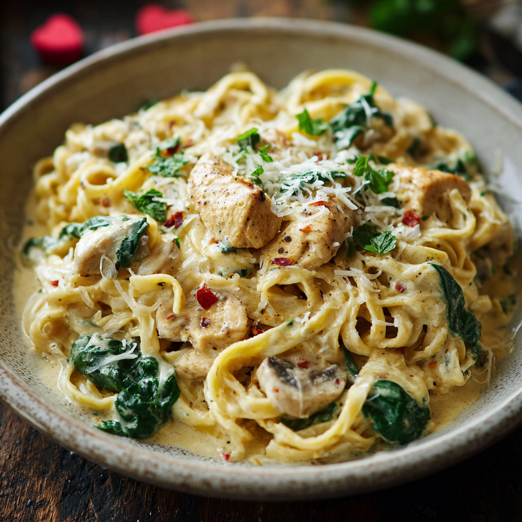Valentine's Chicken Alfredo Recipe