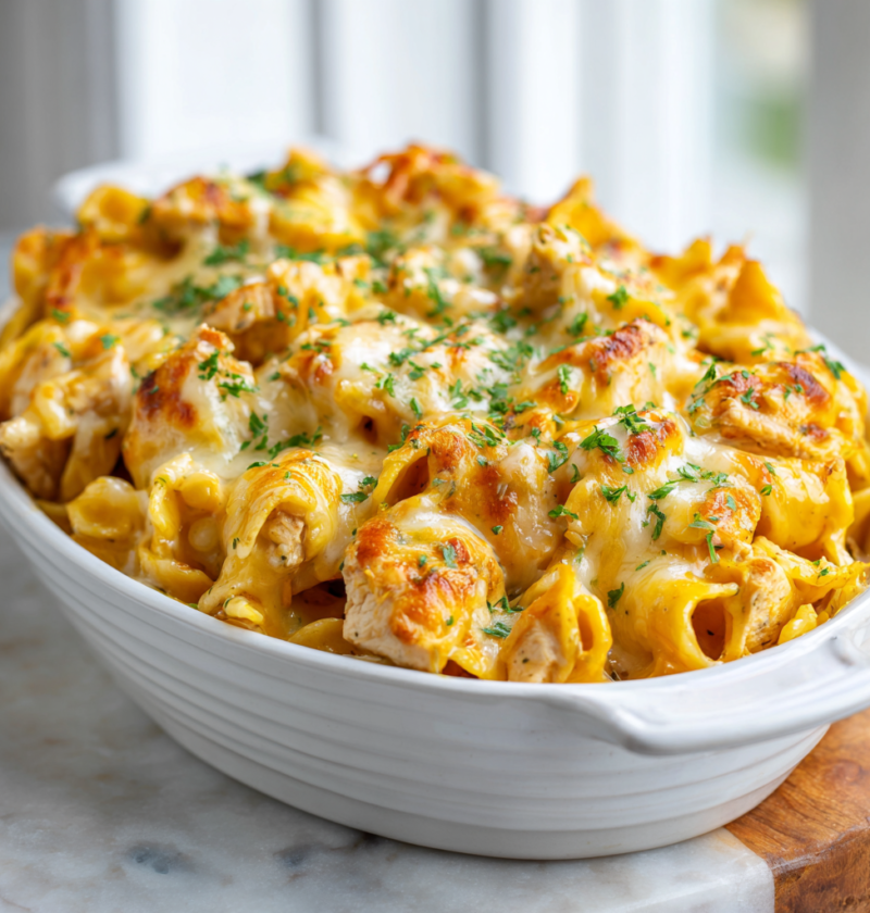 Cheesy Chicken Pasta Bake